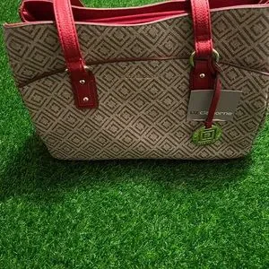 Liz Claiborne Bags Liz Claiborne Park Slope Satchel Bag In Monogram Mid Red Poshmark